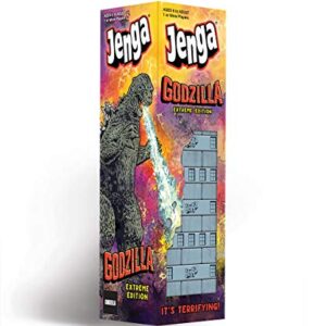 Jenga: Godzilla Extreme Edition | Based on Classic Monster Movie Franchise Godzilla | Collectible Jenga Game | Unique Gameplay Featuring Movable Godzilla Piece