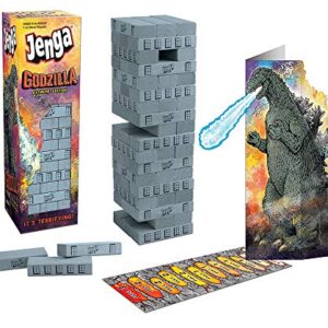 Jenga: Godzilla Extreme Edition | Based on Classic Monster Movie Franchise Godzilla | Collectible Jenga Game | Unique Gameplay Featuring Movable Godzilla Piece