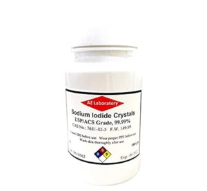 sodium iodide, ultra pure, powder/crystals, acs/usp grade, 100 grams