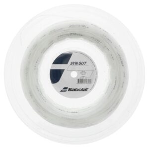 babolat synthetic gut - syn gut - tennis string - white - 1.30mm/16g - 200m (660ft) reel