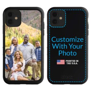 guard dog custom iphone 11 cases - personalized - make your own protective hybrid phone case (black, black)