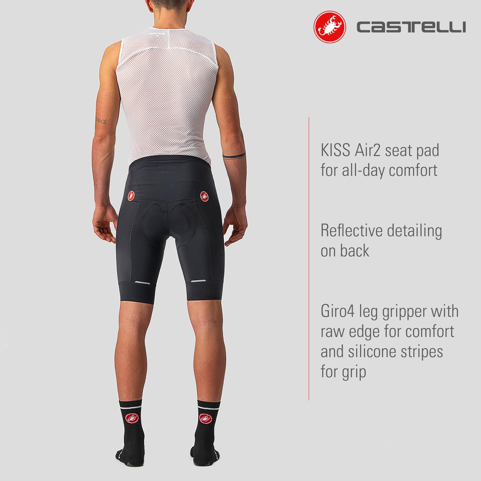 Castelli Men's Competizione Short for Road and Gravel Biking l Cycling - Black - X-Large