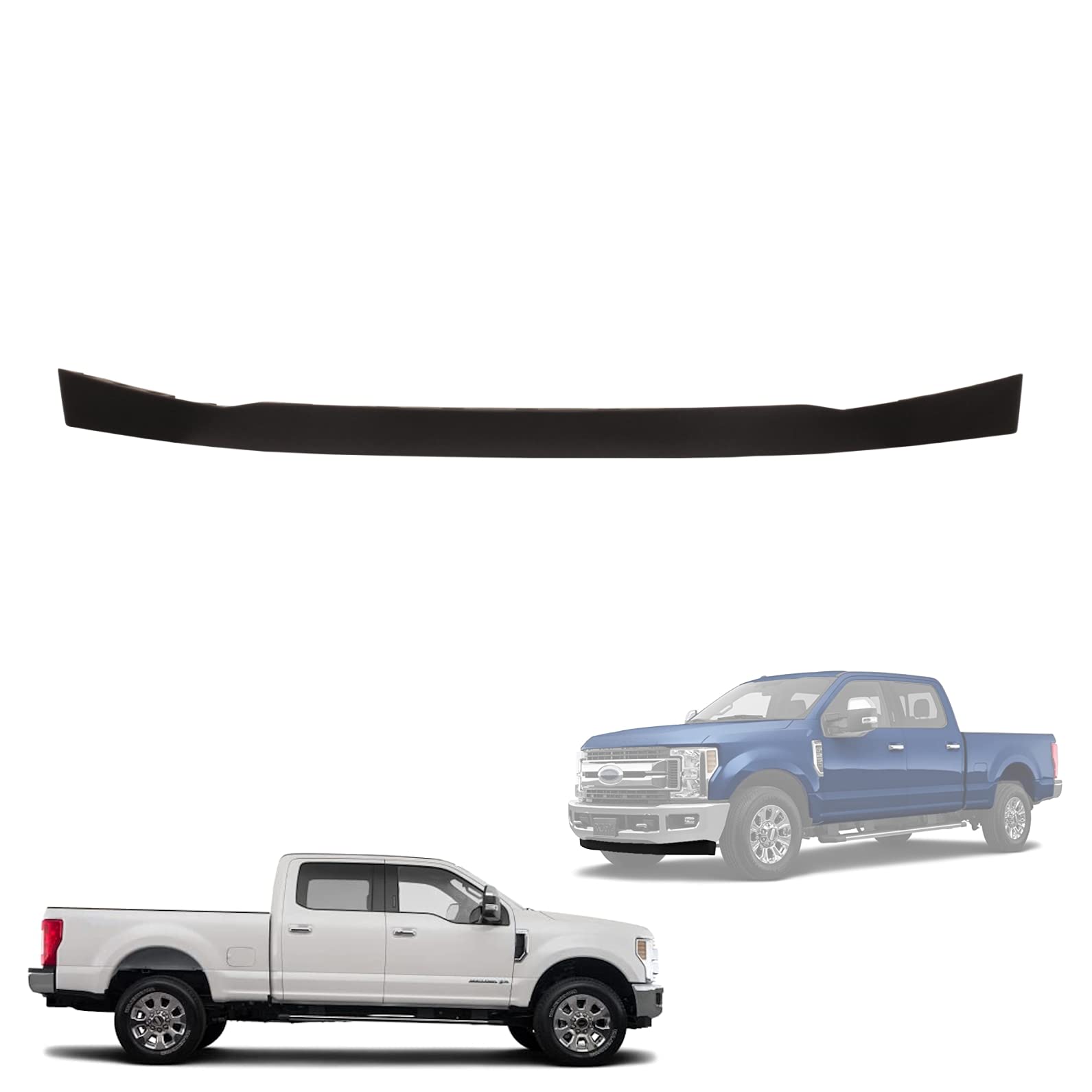 IAMAUTO 16019 Front Lower Air Deflector Valance Panel Black 2WD For 2017 2018 2019 Ford Super Duty (Will NOT Fit 2020-2022)