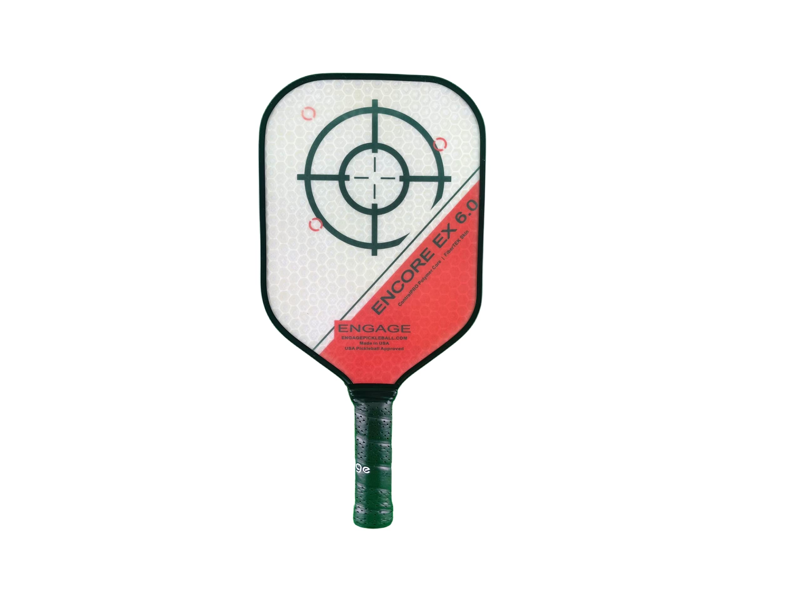 Engage Pickleball Encore EX 6.0 Pickleball Paddle - Pickleball Paddles with Thick Polymer Core - USAPA Approved Pickleball Paddles Pickleball Rackets for Adults - Standard (Red)