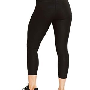 Sweat Shaper Women's Sauna Leggings Compression High Waist Yoga Pants Thermo Sweat Capris (Black, X-Large)