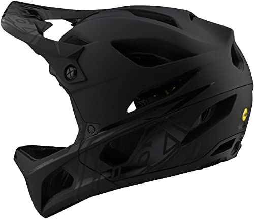 Troy Lee Designs Stage MIPS Stealth Full-Face Mountain Bike Helmet. Max Ventilation Lightweight EPP EPS Racing Downhill DH BMX MTB - Adult Men Women Unisex (Midnight, MD/LG)