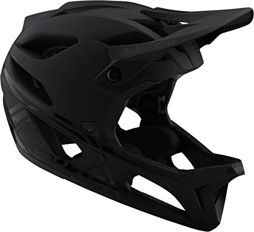 Troy Lee Designs Stage MIPS Stealth Full-Face Mountain Bike Helmet. Max Ventilation Lightweight EPP EPS Racing Downhill DH BMX MTB - Adult Men Women Unisex (Midnight, MD/LG)