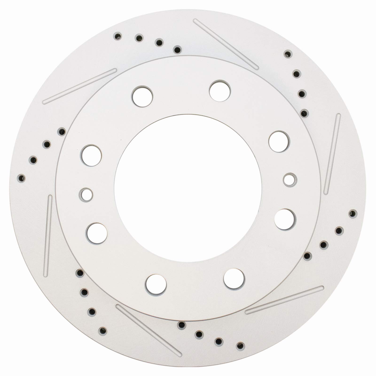 TRQ Front Performance Brake Rotor Drilled Slotted Pair Set for Chevy GMC Truck