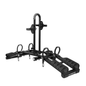 hollywood racks destination 2 hitch bike rack, transports 2 bikes up to 35 lbs each - lightweight platform style bike carrier for car, suv, or truck - secure, foldable bicycle car racks