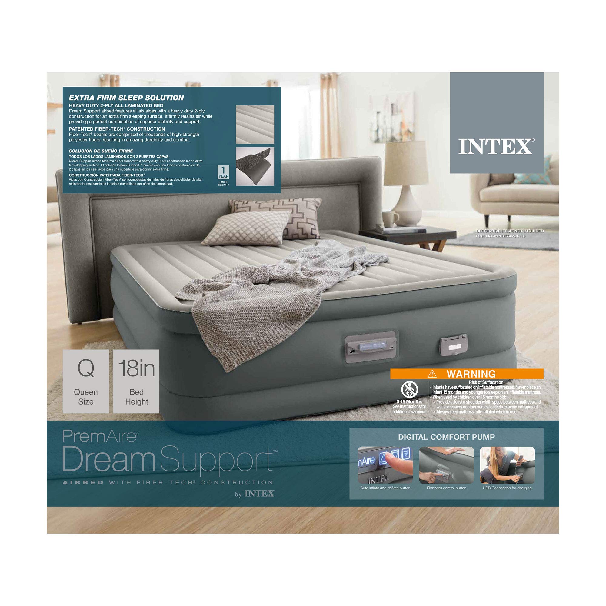 Intex - Dream Support Airbed, Queen