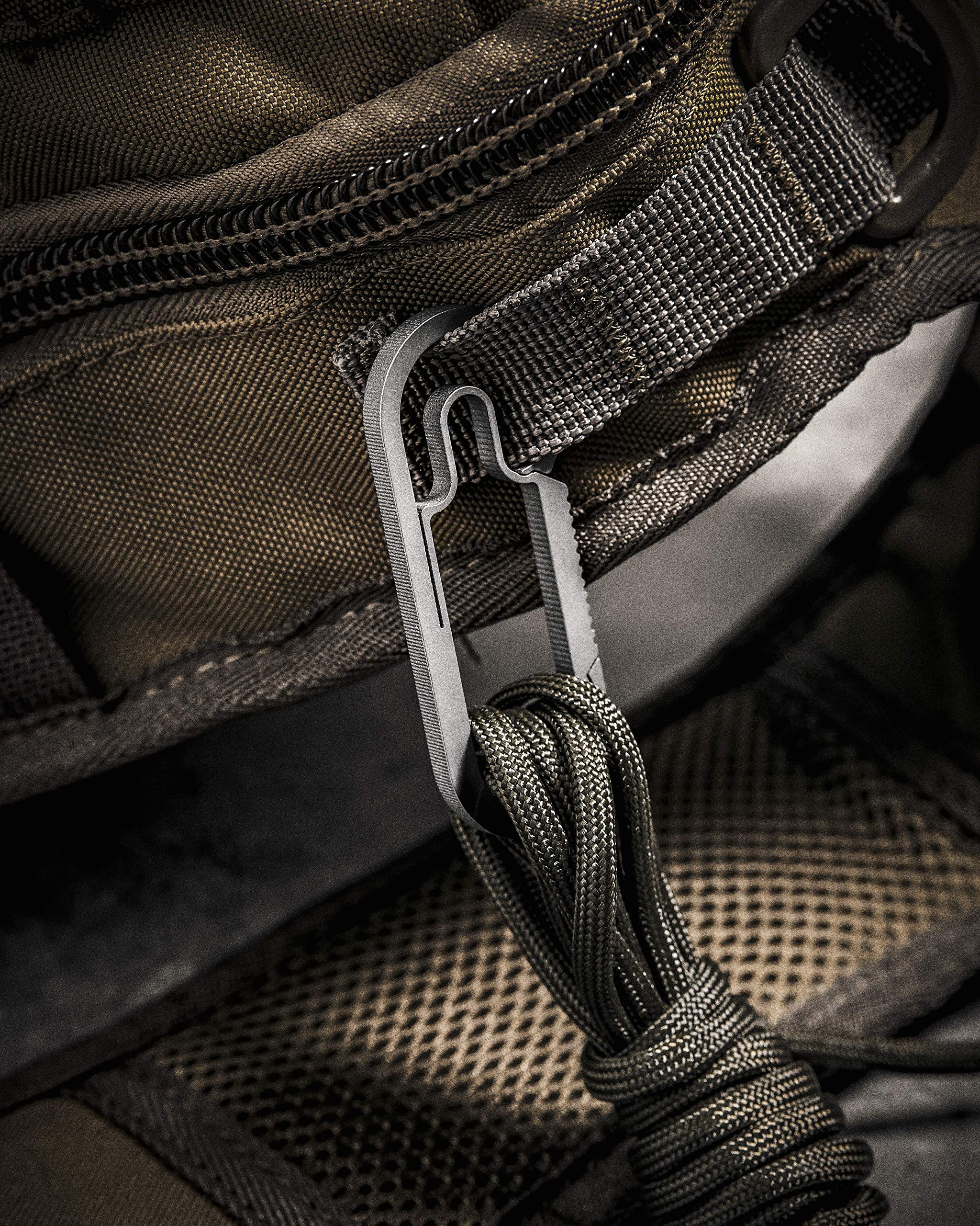 MØTH Titanium Carabiner Keychain -The Baxter - Ultralight Multipurpose Clip for Everyday Carry & Use - For Hiking, Camping, Daily Use, & More Flexgate Design - Strong & Durable - 2.75 x 1 x 1/8 Inches