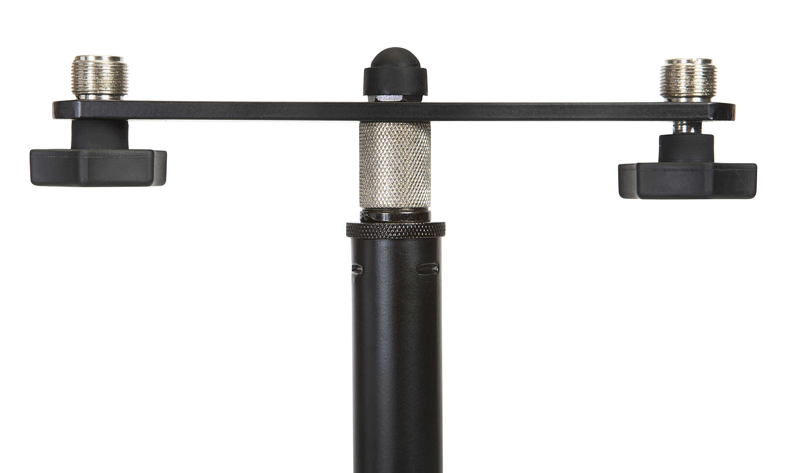 Gator Frameworks 1-to-2 Mic Mount Bar with Standard 5/8-Inch Thread Suitable for Most Microphone Stands Boom Arms (GFWMIC1TO2)