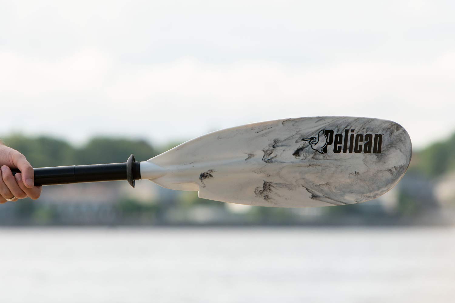 Pelican Poseidon Paddle - Aluminum Shaft with Reinforced Fiberglass Blades - Lightweight, Adjustable Kayaks Paddles - Perfect for Kayaking Boating & Kayak Fishing - 94.5 in - Granite/Black