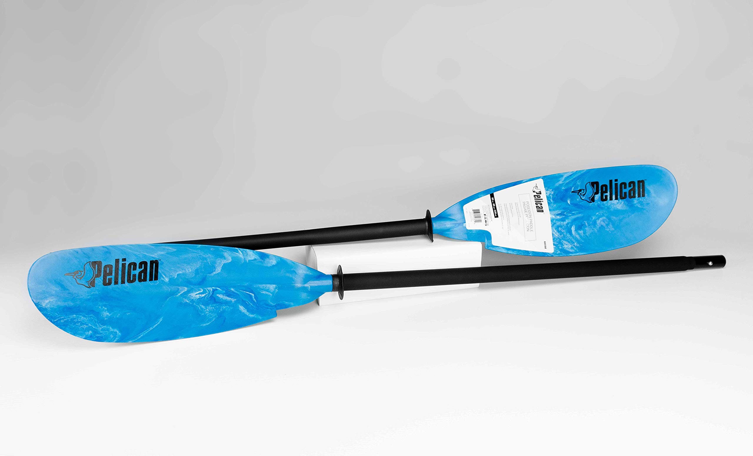 Pelican Poseidon Paddle 89 in - Aluminum Shaft with Reinforced Fiberglass Blades - Lightweight, Adjustable Kayaks Paddles - Perfect for Kayaking Boating & Kayak Fishing (Blue, 2020 Model)