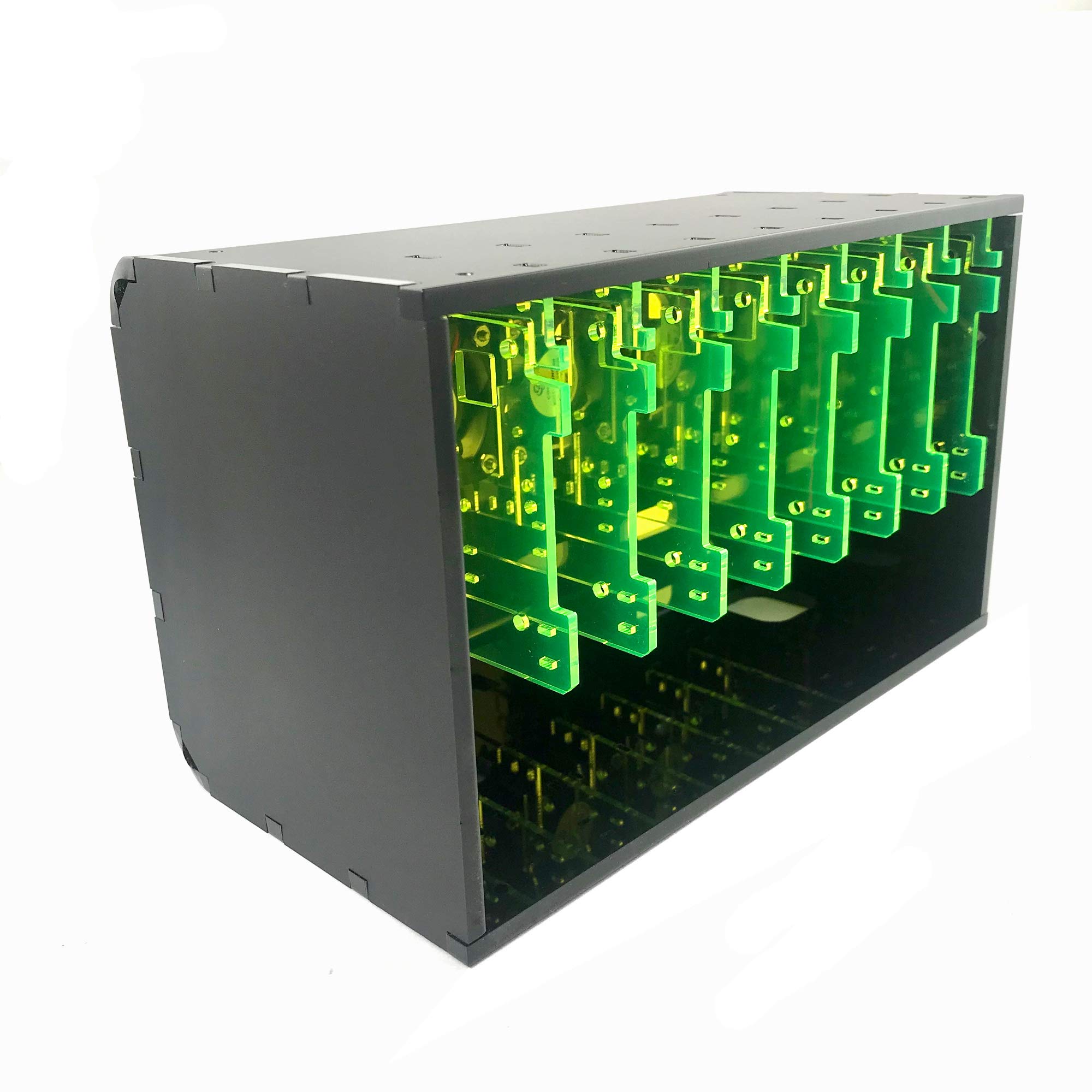 Cluster Case for Raspberry Pi5/Pi4/Pi3 and Other Single Board Computers | Cloudlet Case - Black Lime