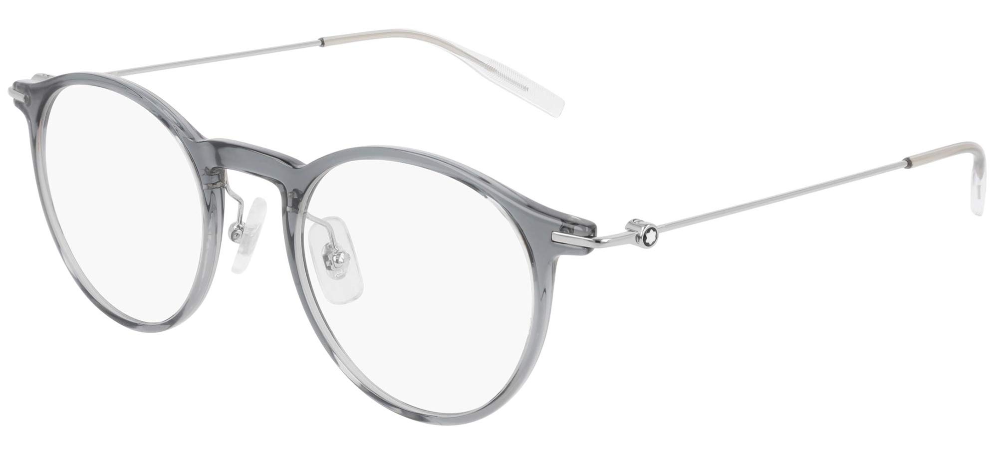 Montblanc Pantos Eyeglasses MB0099O 001 Gray/Silver/Transparent 48mm 0099