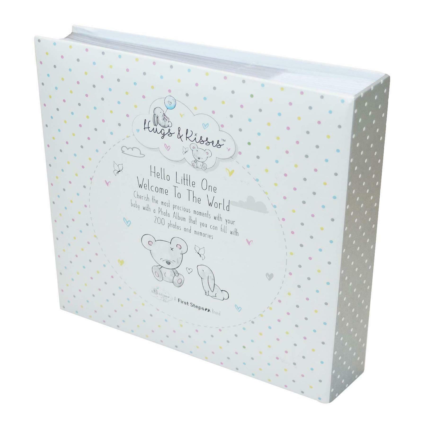 Widdle Celebrations Baby First Photo Album 4x6'' 200 Photos memo White Unisex Birthday Christening