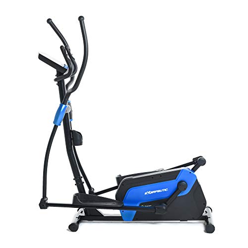 EXERPEUTIC 6000 QF Magnetic Elliptical with Bluetooth MyCloudFitness App, Black and Blue