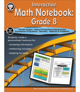 mark twain | interactive math notebook workbook | grade 8, printable