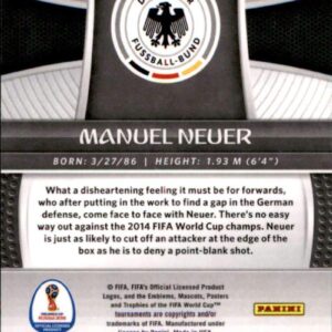 2018 Panini Prizm World Cup Red and Blue Wave Prizms #87 Manuel Neuer Germany Soccer Card