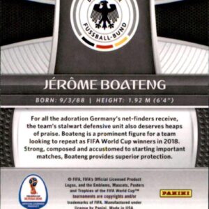 2018 Panini Prizm World Cup Red and Blue Wave Prizms #88 Jerome Boateng Germany Soccer Card