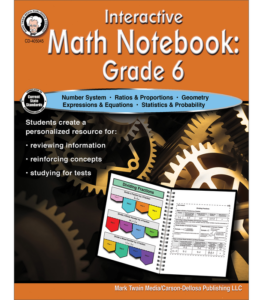 mark twain | interactive math notebook workbook | grade 6, printable