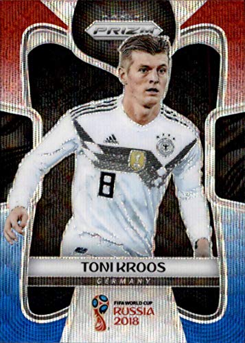 2018 Panini Prizm World Cup Red and Blue Wave Prizms #99 Toni Kroos Germany Soccer Card