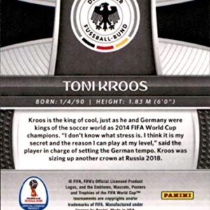 2018 Panini Prizm World Cup Red and Blue Wave Prizms #99 Toni Kroos Germany Soccer Card