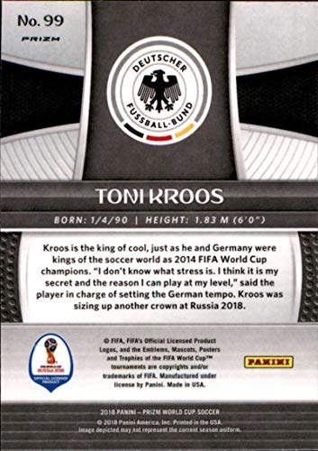 2018 Panini Prizm World Cup Red and Blue Wave Prizms #99 Toni Kroos Germany Soccer Card