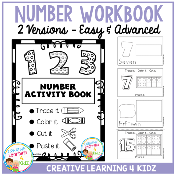 Fine Motor Skills Number Activity Book