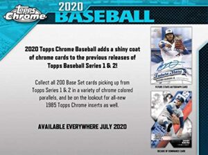 2020 topps chrome baseball blaster box (7 packs/4 cards 1 pack of sepia refractors)