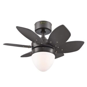 westinghouse 7232800 origami indoor ceiling fan with light, 24 inch, espresso