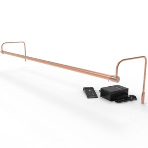 cocoweb 43" tru-slim led picture light in rose gold with non-dimmable hardwire kit with remote