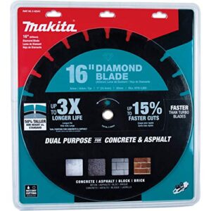 Makita E-02543 16" Diamond Blade, Segmented, Dual Purpose