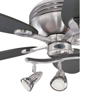 Westinghouse 7223100 Xavier II Indoor Ceiling Fan with Light, 52 Inch, Brushed Nickel