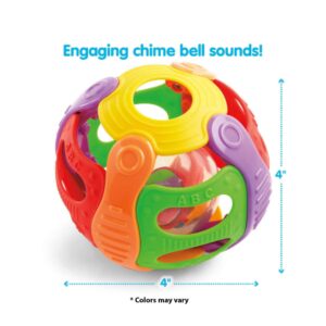 Kidoozie Rattle N Roll Ball - Developmental Toy for Infants and Toddlers Ages 6 to 18 Months, Multicolor (G02604)