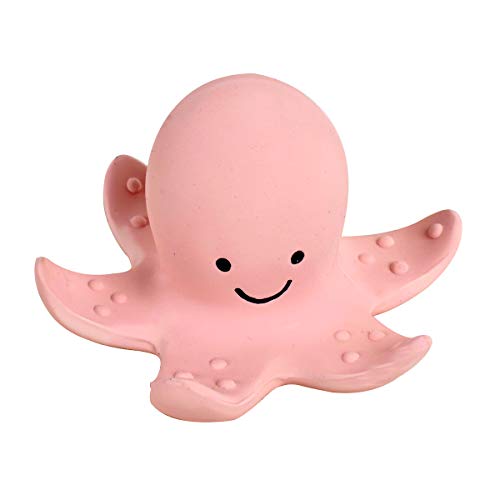 Tikiri Toys Ocean Buddies Octopus Natural Rubber Rattle (Pink)