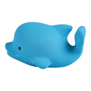 tikiri toys ocean buddies dolphin natural rubber rattle (blue)