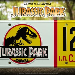 Doctor Collector Collectable Dennis Nedry Jurassic Park License Plate Replica, Multi