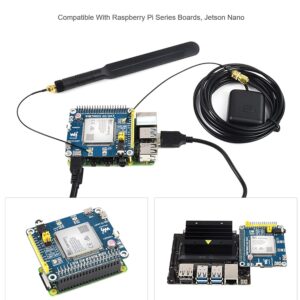 4G 3G 2G GSM GPRS GNSS HAT Based on SIM7600G-H LTE CAT4 150Mbps Wireless Communication Telephone Call SMS Positioning for Raspberry Pi 4 3 2 Model B B+ Zero W WH Jetson Nano (Global Version)@XYGStudy