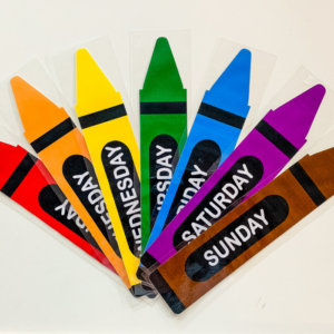 crayon days of the week printable