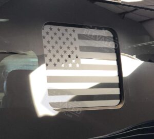 elevated auto styling - ford f150 rear middle window american flag decal fits f250, f350