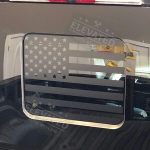 Elevated Auto Styling - Ford F150 Rear Middle Window American Flag Decal Fits F250, F350