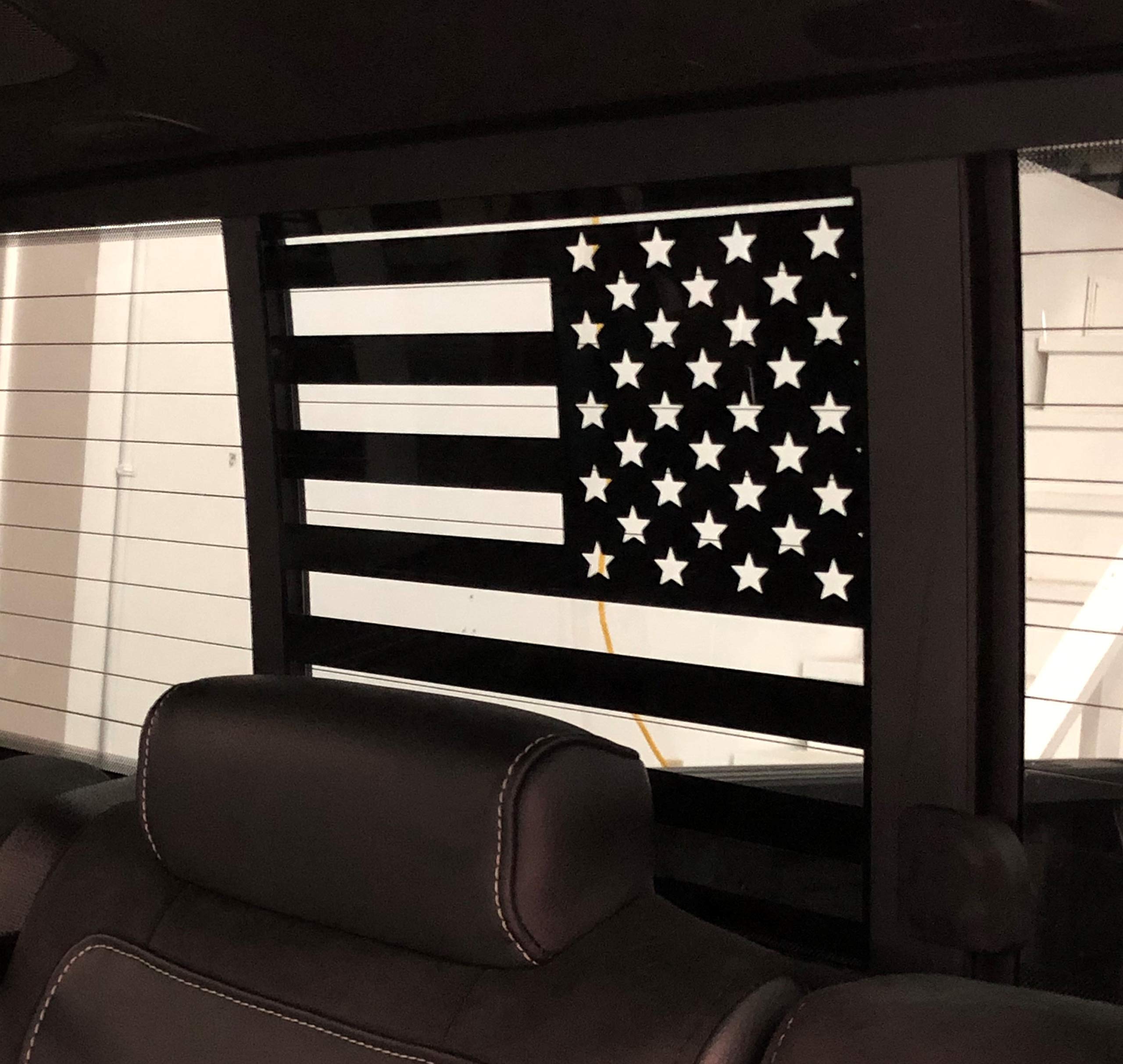 Elevated Auto Styling - Ford F150 Rear Middle Window American Flag Decal Fits F250, F350