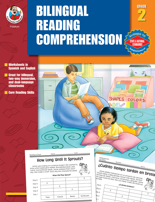 Carson Dellosa | Bilingual Reading Comprehension Workbook | Grade 2, Printable