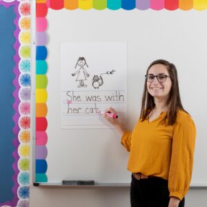 really good stuff jumbo dry erase magnetic draw and write page - 1 sheet, 17" x 22" | for whiteboard or fridge, classroom essentials & must have | home, school, & office