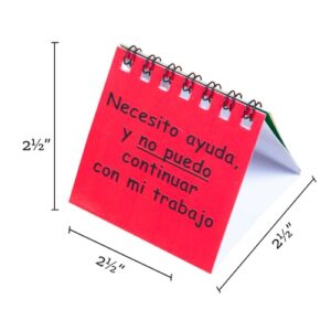 Really Good Stuff Spanish I Need Help! Mini Flip Chart Set (¡Necesito ayuda! Mini Rotafolios)