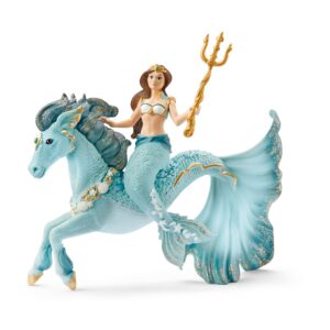 schleich bayala, 3-piece playset, mermaid toys for girls and boys 5-12 years old, mermaid eyela riding underwater horse, blue