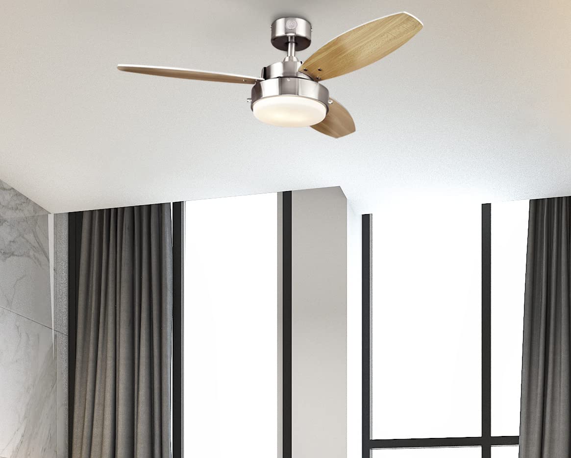 Westinghouse Lighting 7221600 Alloy Ceiling Fan, 42 Inch, Brushed Nickel