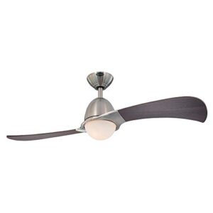 westinghouse lighting 7223000 solana indoor ceiling fan with light and remote, 48 inch, brushed nickel